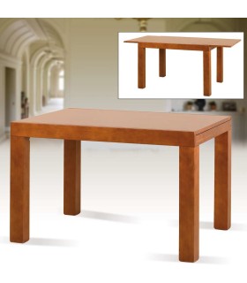 Mesa extensible deslizante con volteador madera