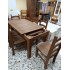 Mesa comedor extensible con 6 sillas de madera