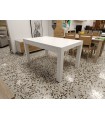 Mesa extensible carro madera lacada blanco outlet