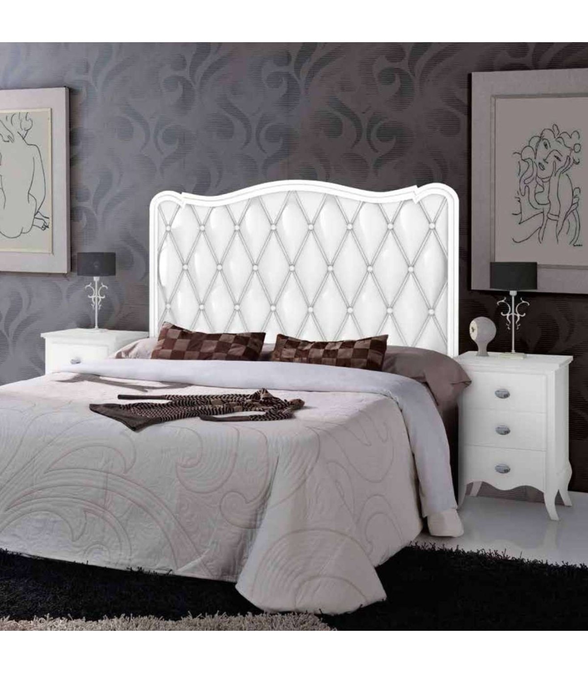 Dormitorio tapizado linea clásica