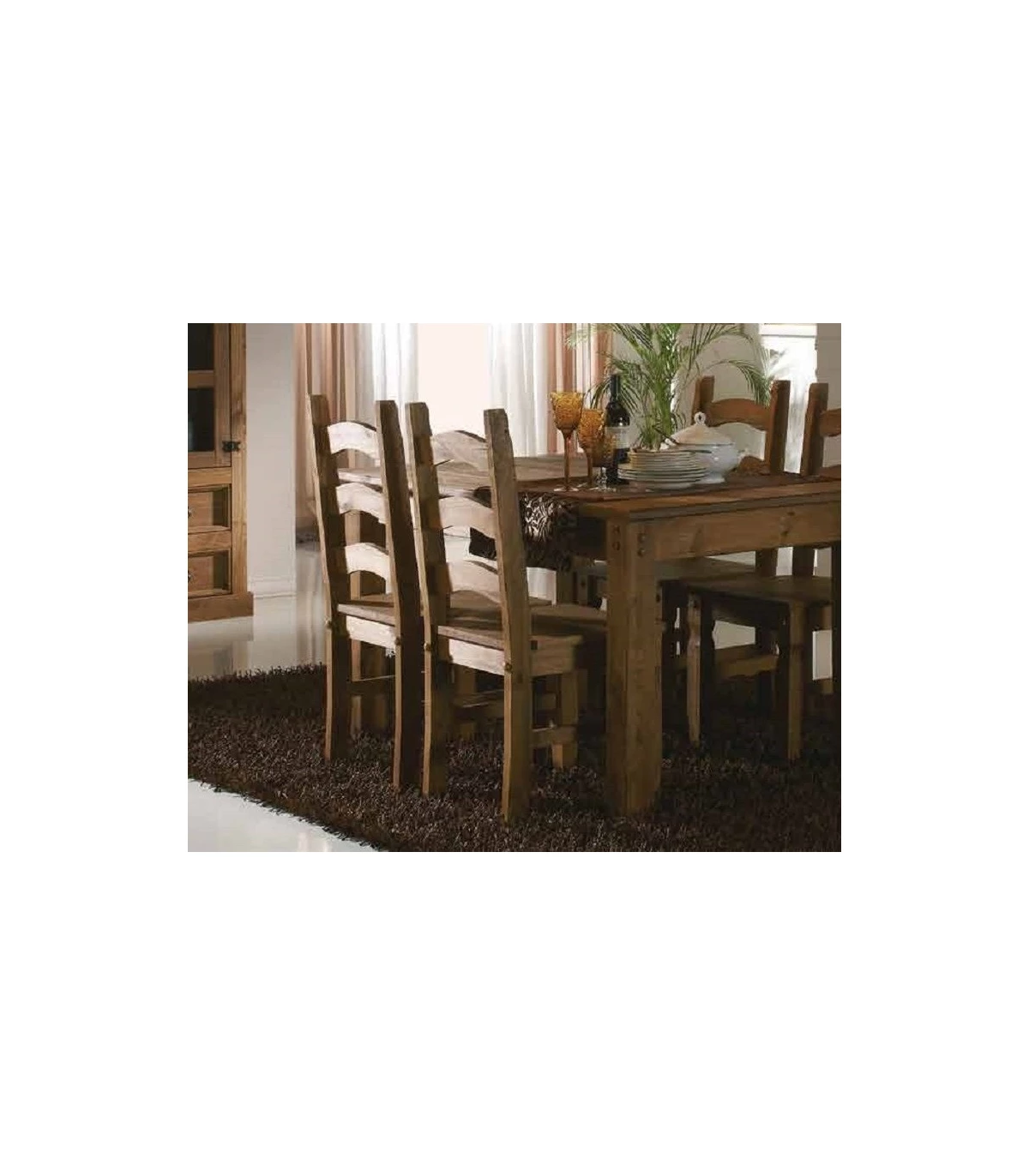 conjunto-mesa-sillas-comedor-madera-pino-miel-colonial