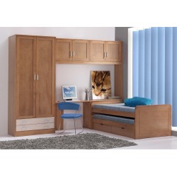 Dormitorio Nova con compacta madera