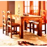 Conjunto mesa extensible + sillas barnizado / lacado
